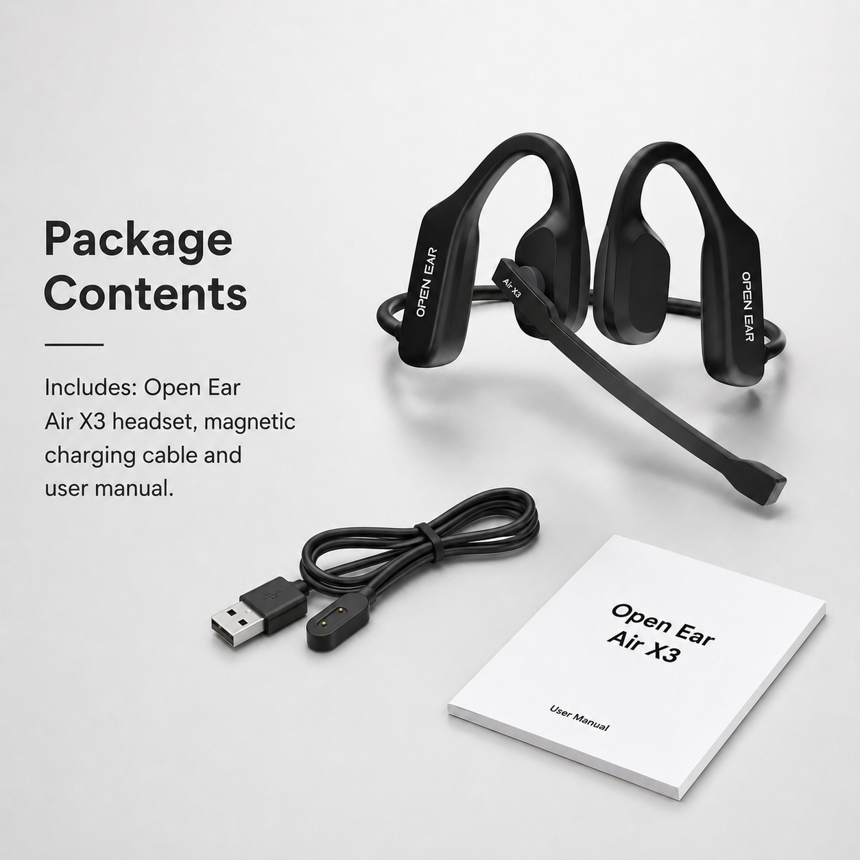 DriveTalk Open-Ear Air X3 Bluetooth Headset with Clear Call Mic