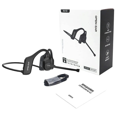 Open-Ear Headsets with Noise Canceling Microphone Wireless Bluetooth Air Conduction Headphones for Trucker Office Call Center