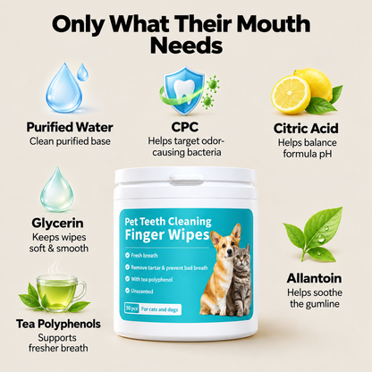 Natural Dental Finger Wipes for Pets