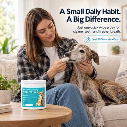 Natural Dental Finger Wipes for Pets