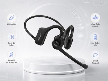 DriveTalk Open-Ear Air X3 Bluetooth Headset with Clear Call Mic