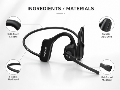 DriveTalk Open-Ear Air X3 Bluetooth Headset with Clear Call Mic