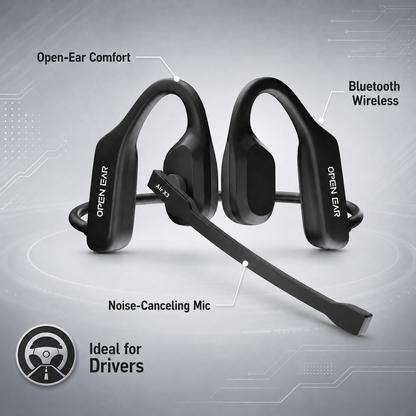 DriveTalk Open-Ear Air X3 Bluetooth Headset with Clear Call Mic